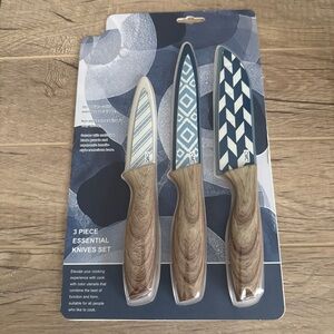 CWC COOK WITH COLOR 3 Piece Kitchen Knife Stainless Blade Set Aztec Western NEW